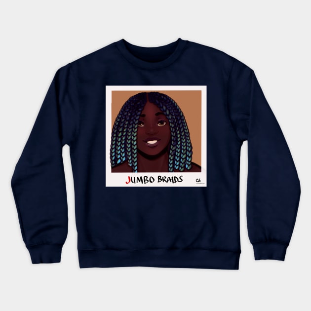 Jumbo Braids Crewneck Sweatshirt by CarmahnArt